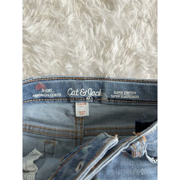 Cat & Jack Girls Sz. 6/6x Heart Design “ Short” Jean Shorts. Cute - Picture 5 of 8